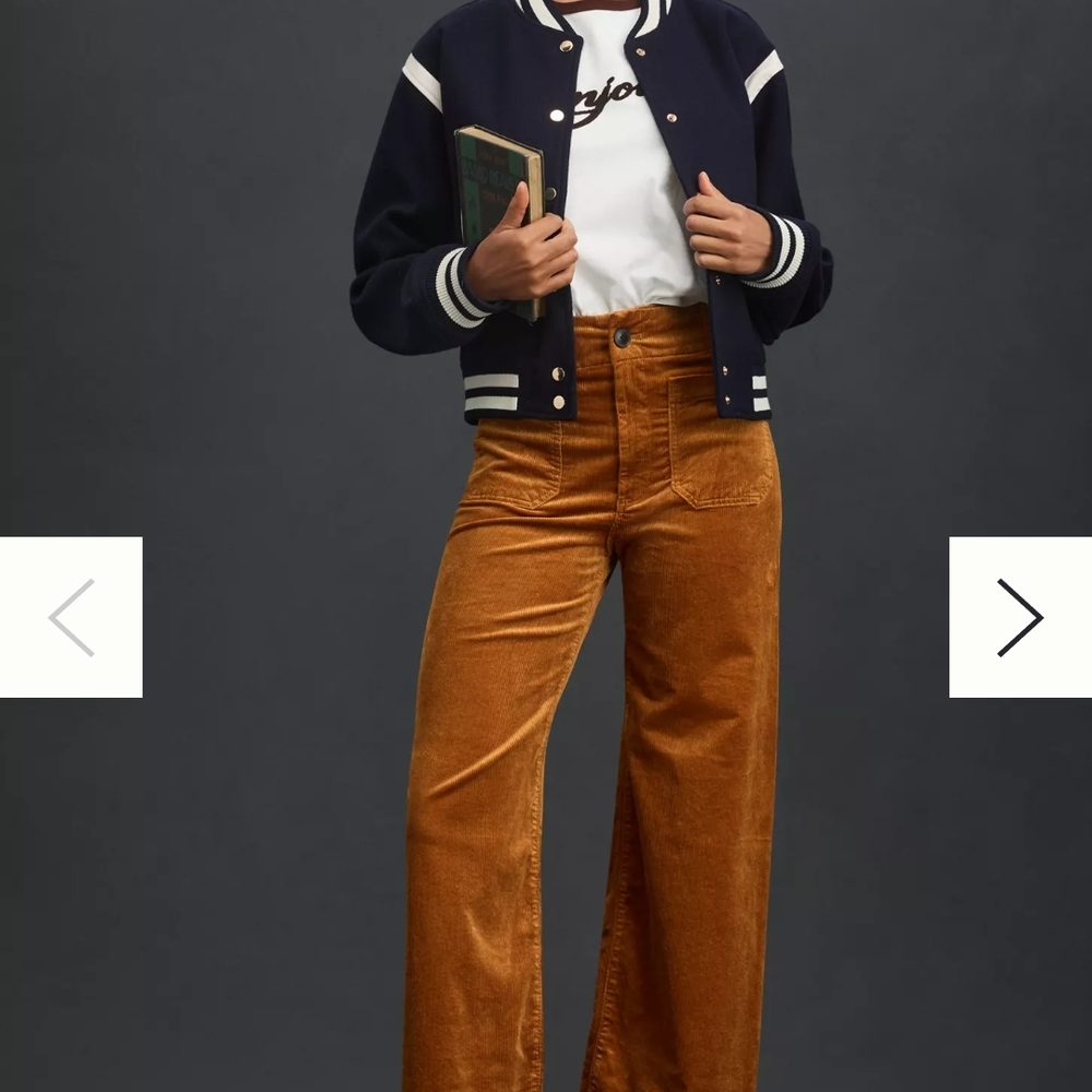 Maeve The Collette Corduroy Wide-Leg Crop - Picture 3 of 6